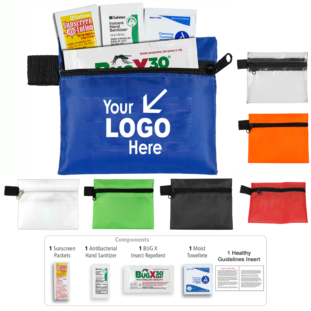 4 Piece Insect Repellent Kit in Zipper Pouch 4 Piece Insect Repellent Kit in Zipper Pouch